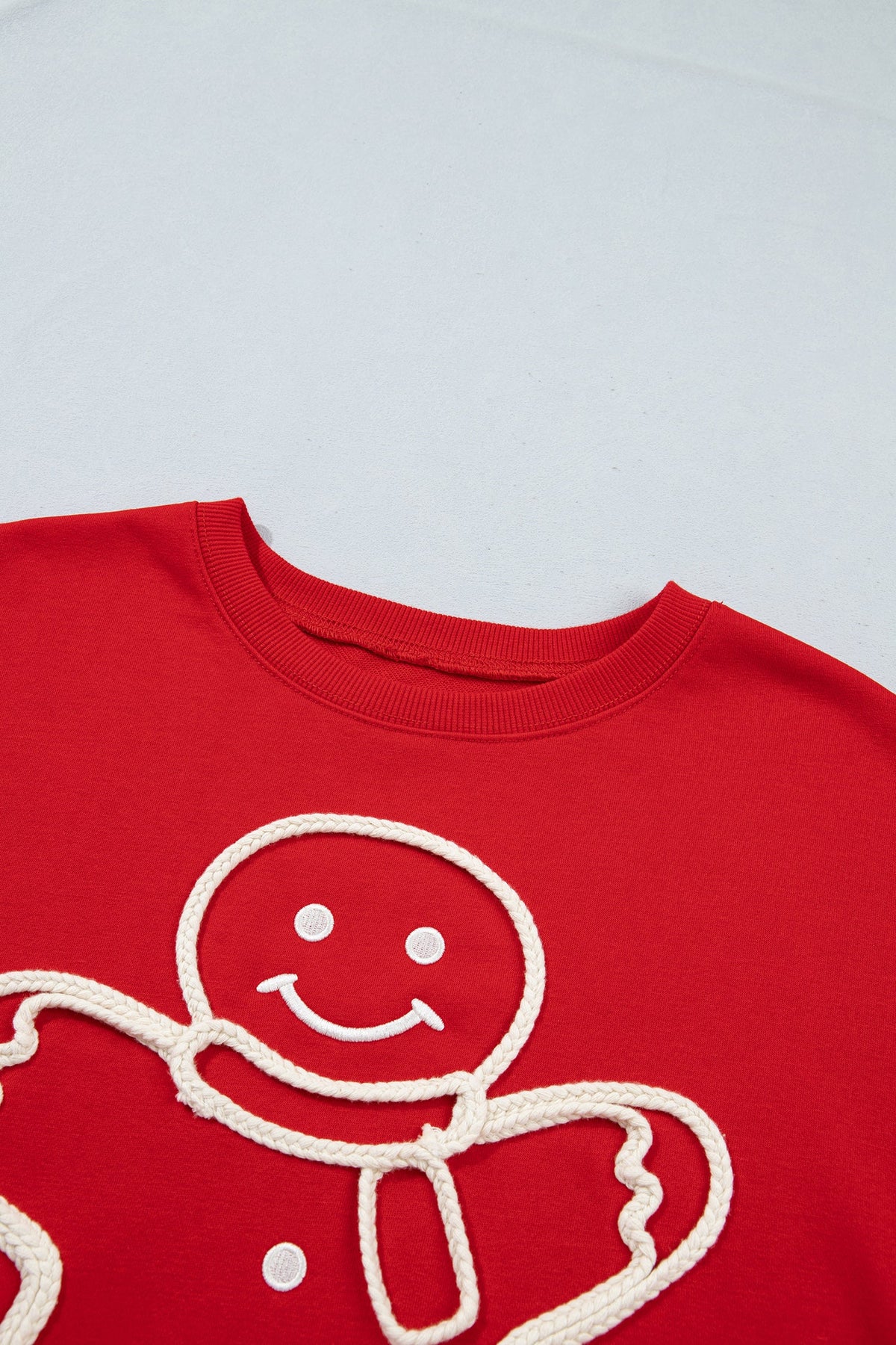Christmas Gingerbread Embroidered Sweatshirt