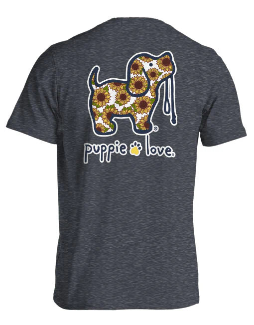 Puppie Love Sunflower Pup T shirt