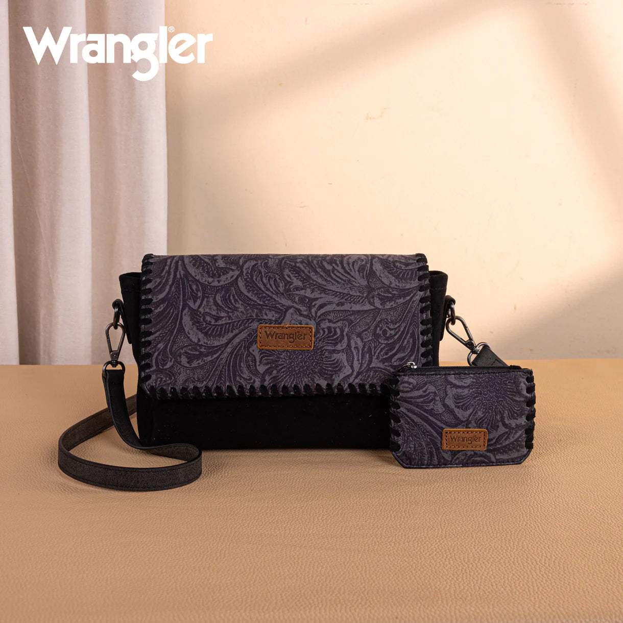 Wrangler Vintage Floral Crossbody Bag wPouch