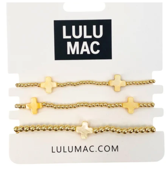 LuLu Mac Beaded Cross Bracelet Sets